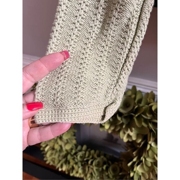 Eddie Bauer Green V-Neck Cotton Sweater sz L - Picture 4 of 6